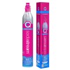 Butelie de rezerva SodaStream Quick, 425 grame CO2, aprox. 60 litri de sifon, culoare roz si supapa cu quick