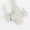 Baterie 3 căi cu flux separat apă filtrată, Premier Tall White Stone, finisaj gri mat design granit, apă rece caldă și purificată, montaj pe chiuvetă bucătărie, rezistentă la peste 500.000 de utilizări