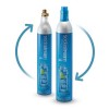 Reincarcare butelie SodaStream Screw, 400 grame de CO2 , cu cilindru gol la schimb, model albastru cu filet