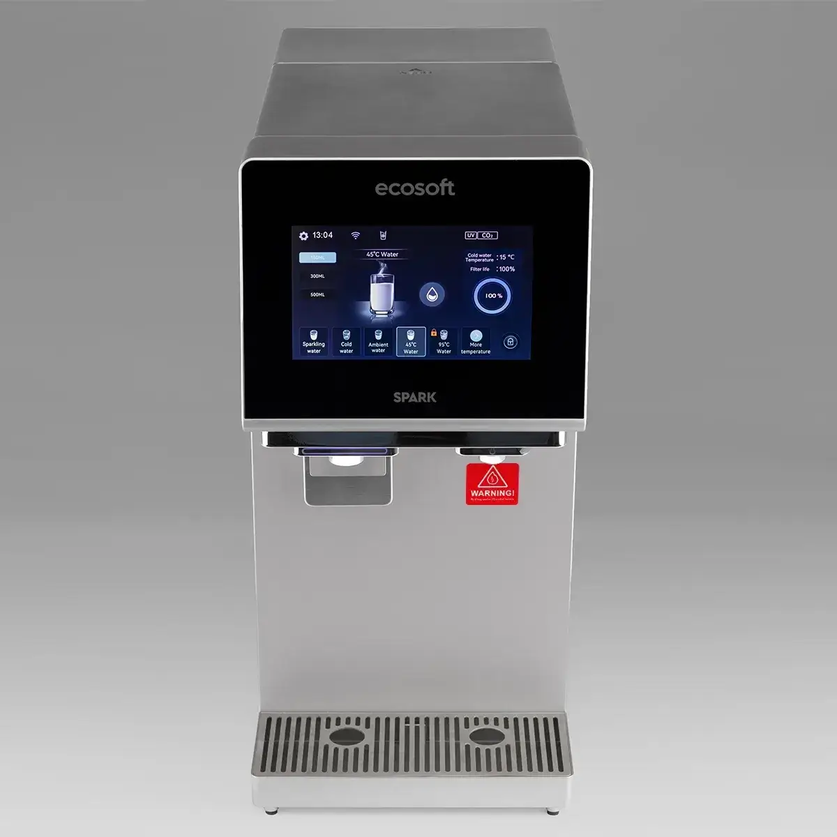 Dozator de apa, Ecosoft Spark, purificare prin osmoza inversa, sterilizare UV, apa rece/calda/carbo, alimentare directa de la retea sau din rezervor