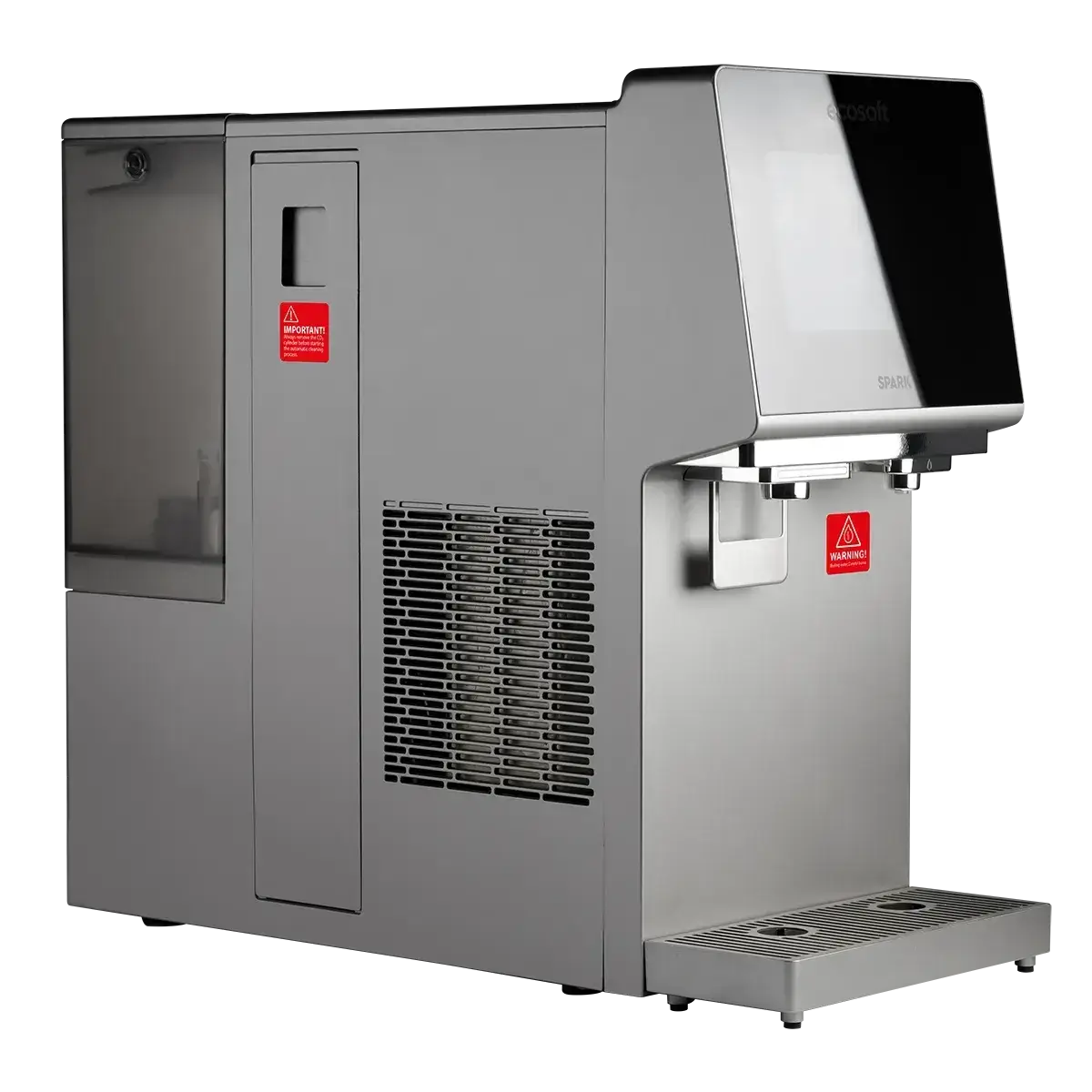 Dozator de apa, Ecosoft Spark, purificare prin osmoza inversa, sterilizare UV, apa rece/calda/carbo, alimentare directa de la retea sau din rezervor