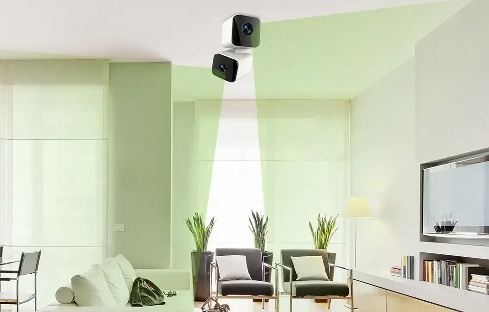 Camera WiFI dublă, Gosund PC12, conectare smart Tuya, rezoluție 1920x2160, H.265, interior