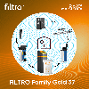 Soluție protecție completă, FILTRO Family Gold 37, ideală locuință mare cu apă dură cu fier, mangan, amoniu, consum 4-6 persoane, debit optim 2.0 m³/h, filtrare, dedurizare, deferitizare, demanganizare, sterilizare și purificare