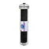Filtru inline din carbune activ bloc cu ioni de argint, filete de 1/4″, transparent 12″x2.5″