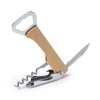 Desfacator cu tirbuson din otel inoxidabil si cu maner din bambus