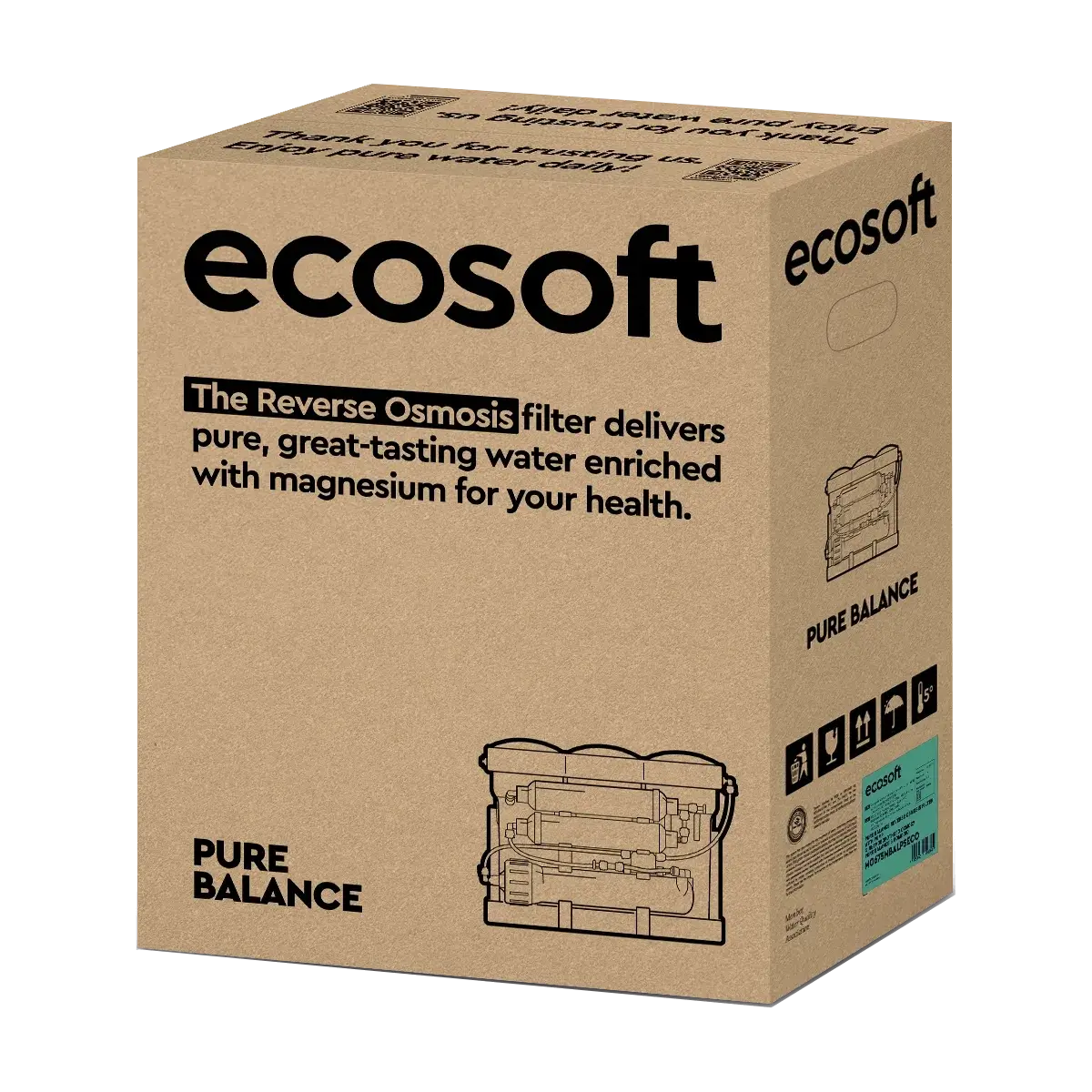 Osmoza inversa premium, Ecosoft Balance, eficienta ridicata, 6 stadii, 75 GPD, remineralizare cu calciu si magneziu